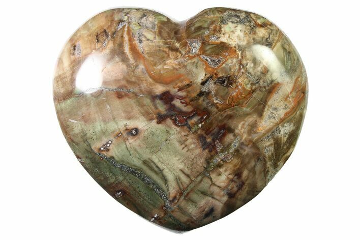 Polished Triassic Petrified Wood Heart - Madagascar #318376